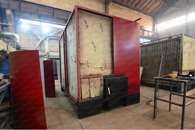 Твердотопливный котел 0.9 МВт - изготовление