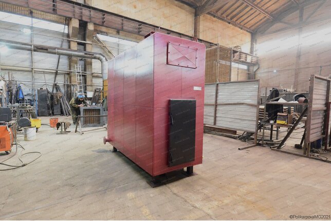 Дровяной котел 1.0 МВт с большой топкой твердотопливный